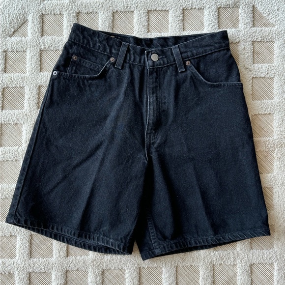 Vintage 90’s Dark Wash Levi’s 950 Relaxed Shorts Size 9 Classic Orange Tab - Picture 8 of 14